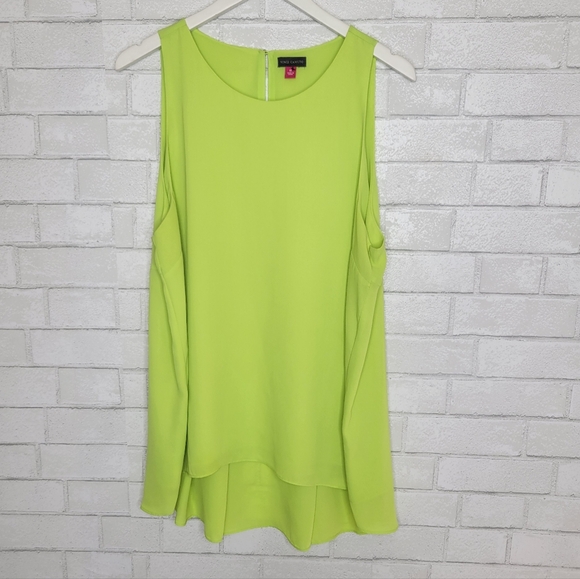 Vince Camuto Tops - Vince Camuto Neon Green Sleeveless Blouse